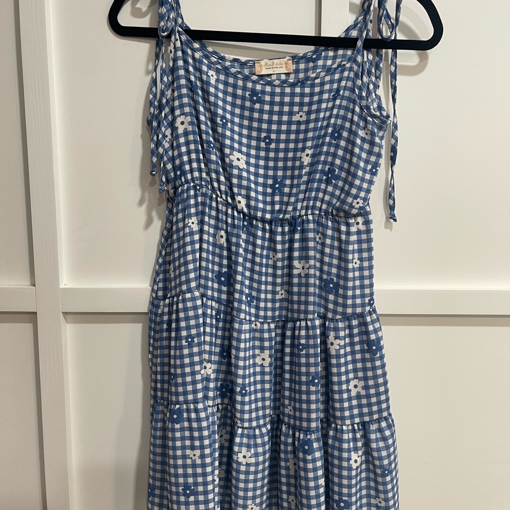 Altar'd State Blue and White Casual Dress